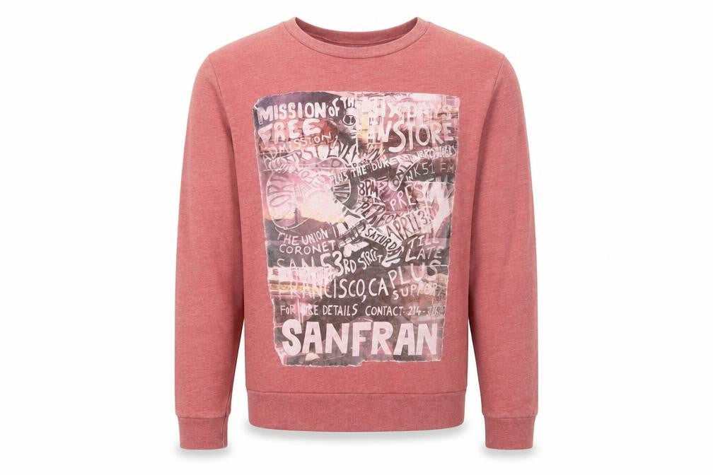 Mens UK Size M Topman Red Pullover Sweatshirt
