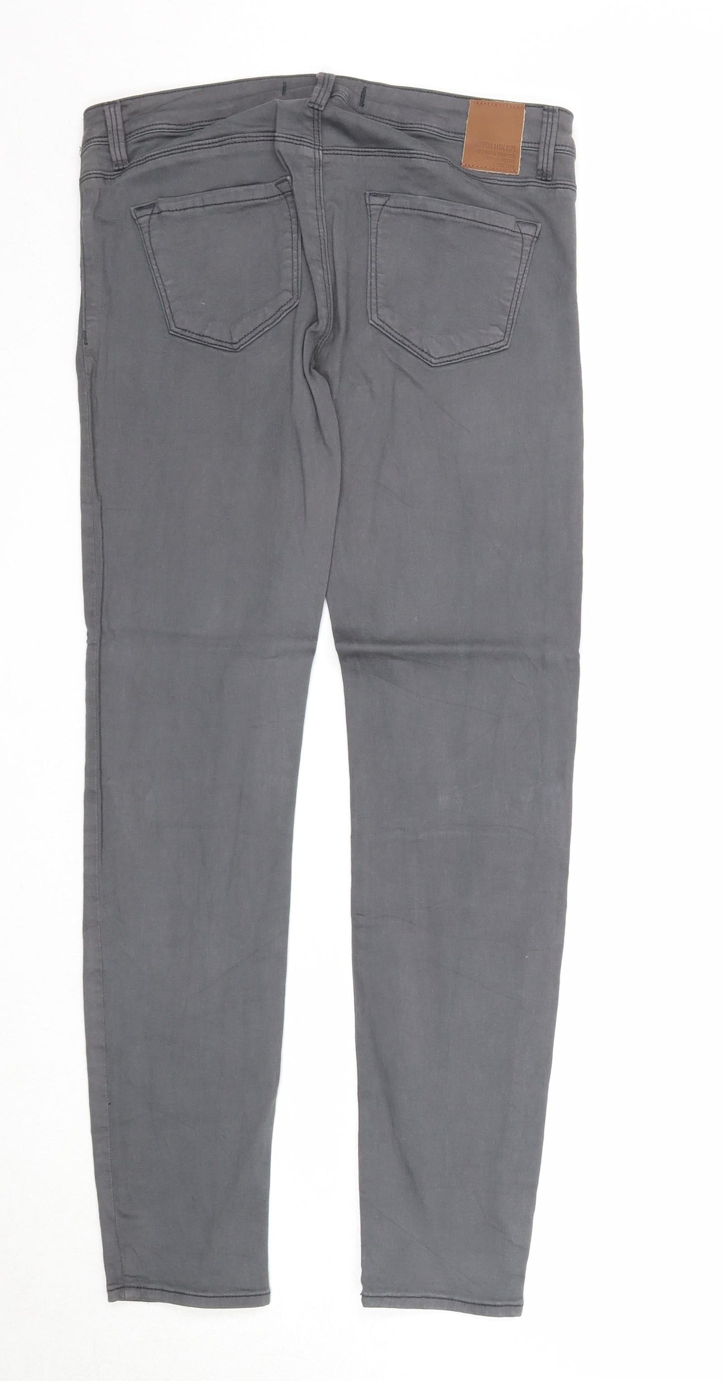 Womens UK Size 10 TALLY WEiJL Regular Fit Straight Grey Jeans