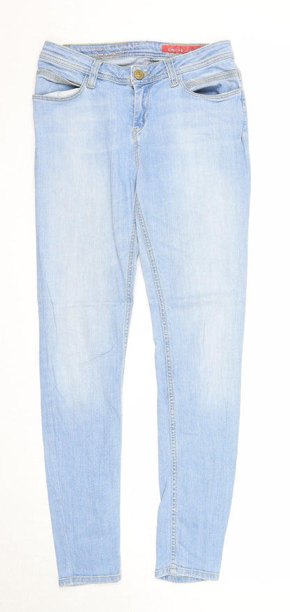 Cross Jeans Mens Blue Cotton Skinny Jeans Size 29 in L32 in Regular Zip