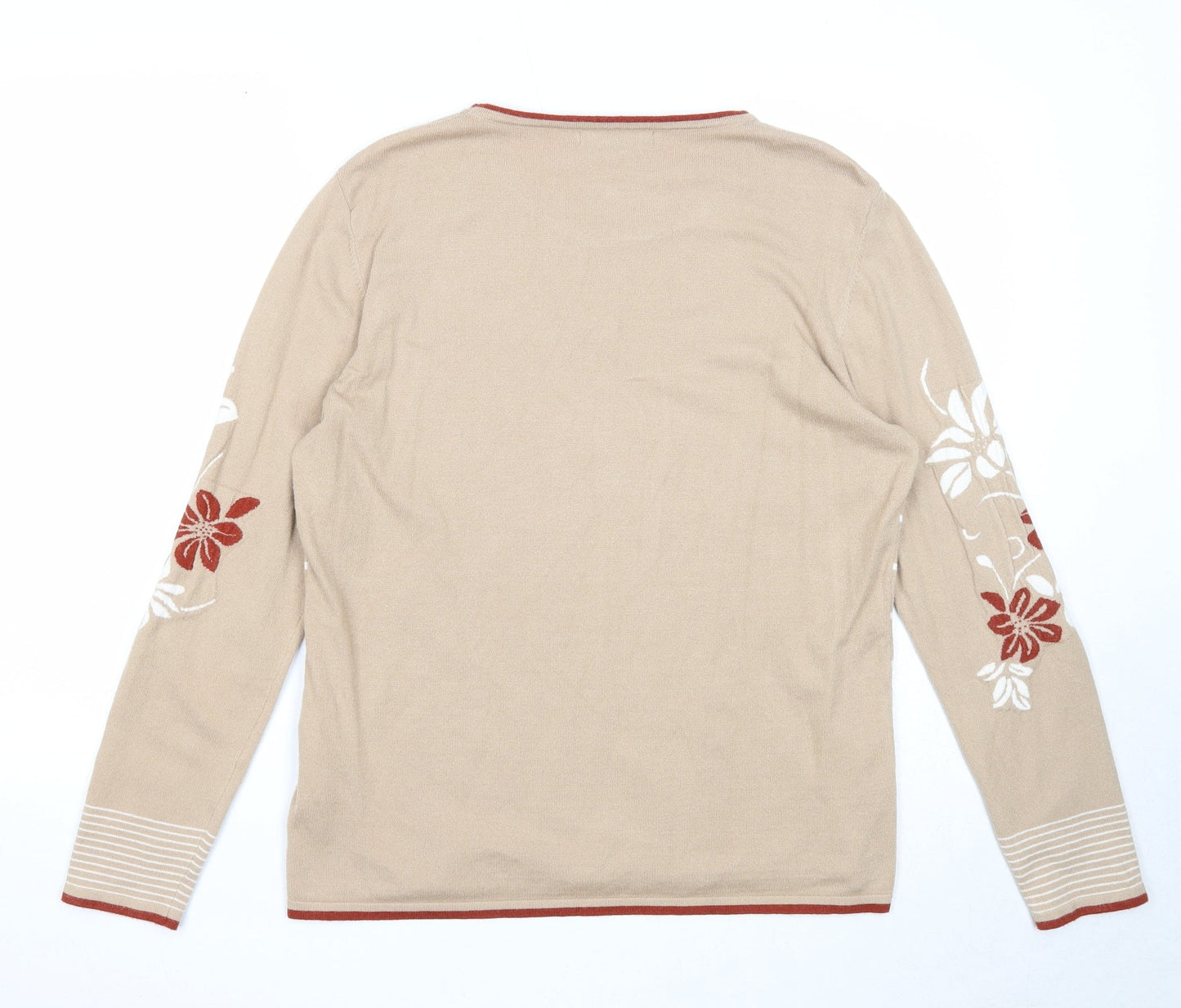 Womens UK Size L Paramour Beige Pullover Jumper