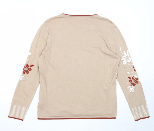 Womens UK Size L Paramour Beige Pullover Jumper