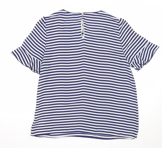 Womens UK Size 14 Oasis Blue Basic T-Shirt
