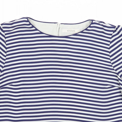 Womens UK Size 14 Oasis Blue Basic T-Shirt