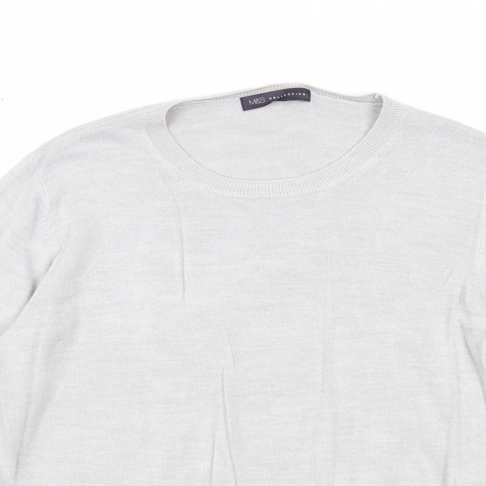 Womens UK Size 16 Marks and Spencer Grey Pullover Jumper