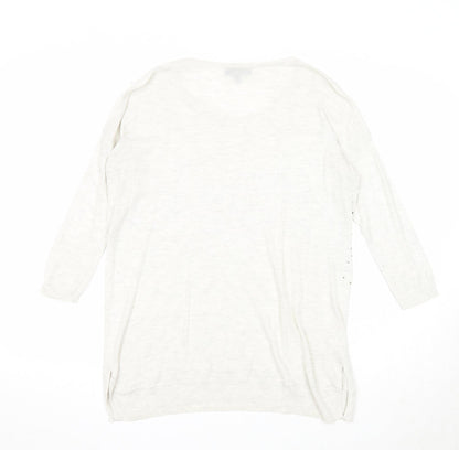 Womens UK Size 8 Warehouse Grey Pullover Jumper
