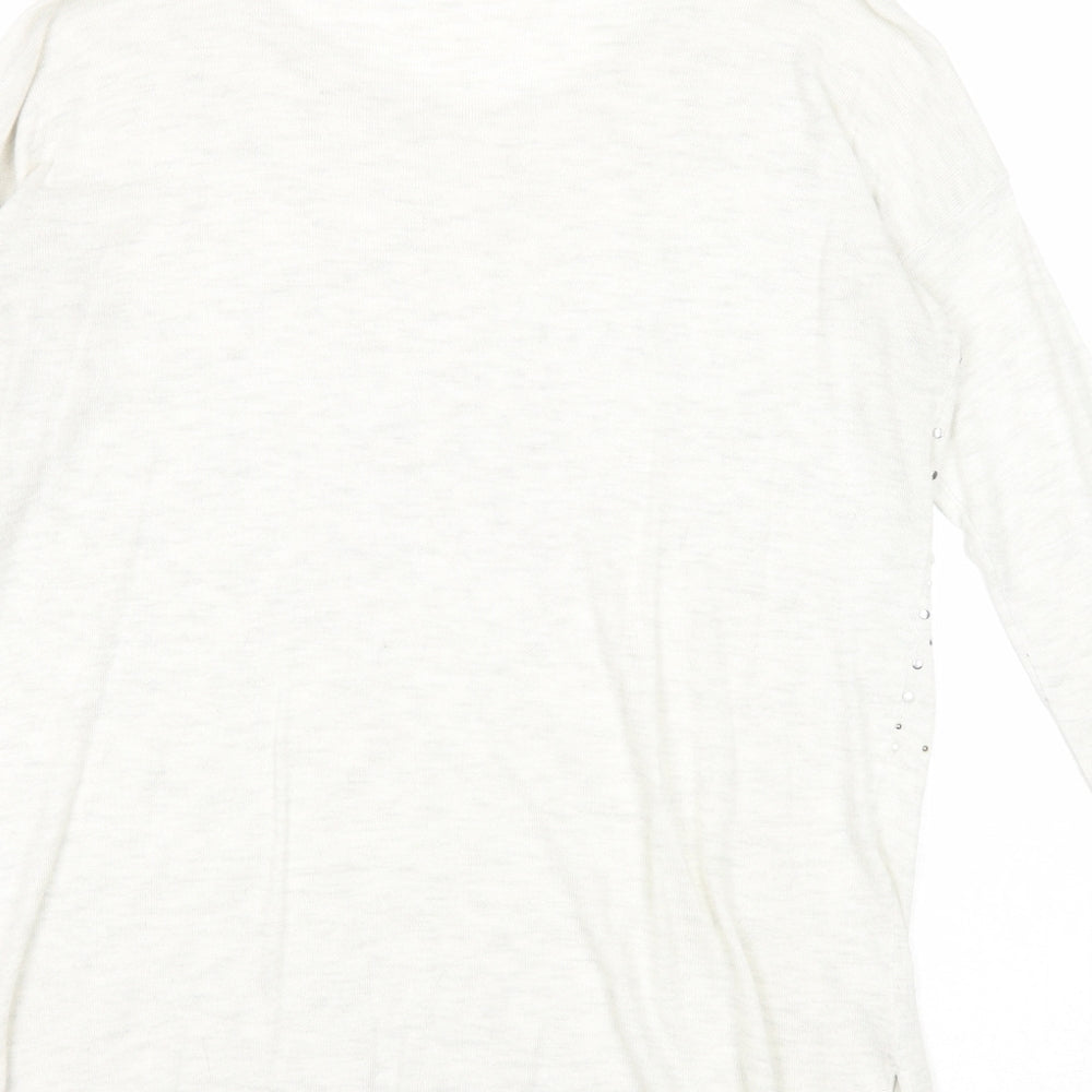Womens UK Size 8 Warehouse Grey Pullover Jumper
