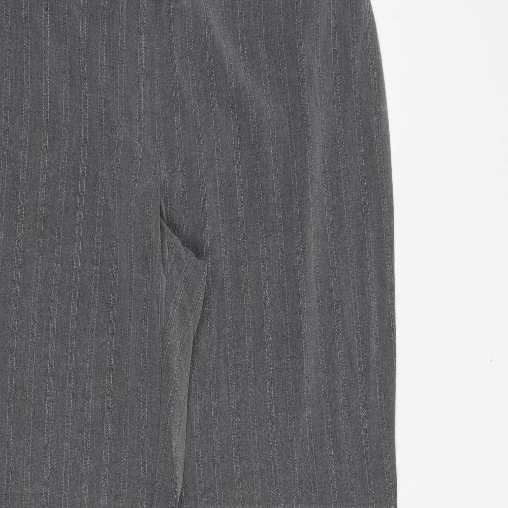 Womens UK Size 14 Marks and Spencer Regular Fit Dress Pants Grey Trousers