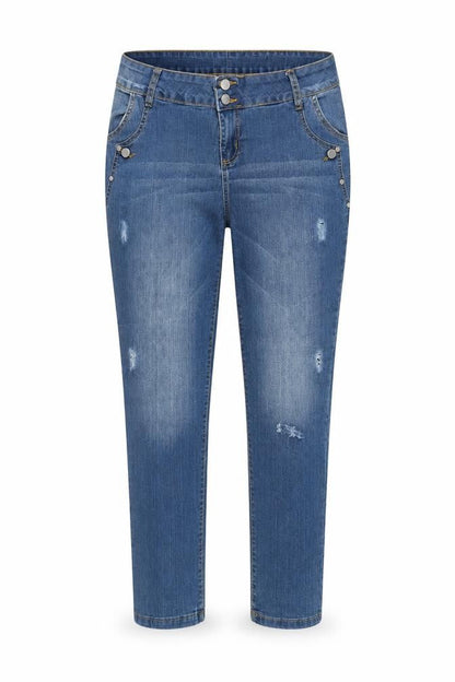 Janina Womens Blue Cotton Skinny Jeans Size 12 Regular Zip