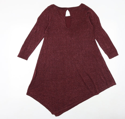 Womens UK Size 8 NEXT Red Pullover Jumper