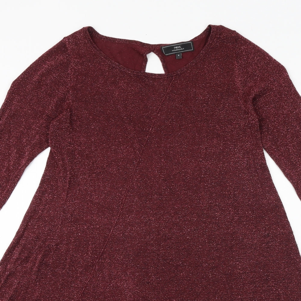 Womens UK Size 8 NEXT Red Pullover Jumper