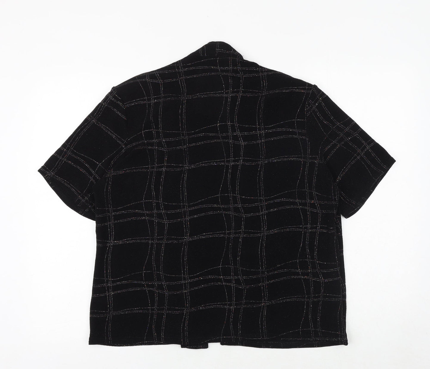 Womens UK Size 18 Berkertex Black Kimono Blouse