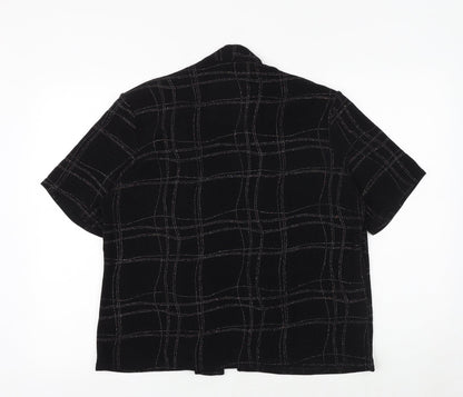 Womens UK Size 18 Berkertex Black Kimono Blouse