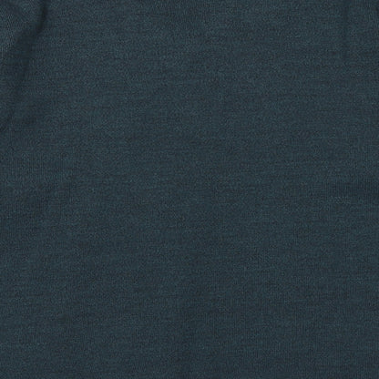 Essentials Mens Green V-Neck Acrylic Pullover Jumper Size M Long Sleeve