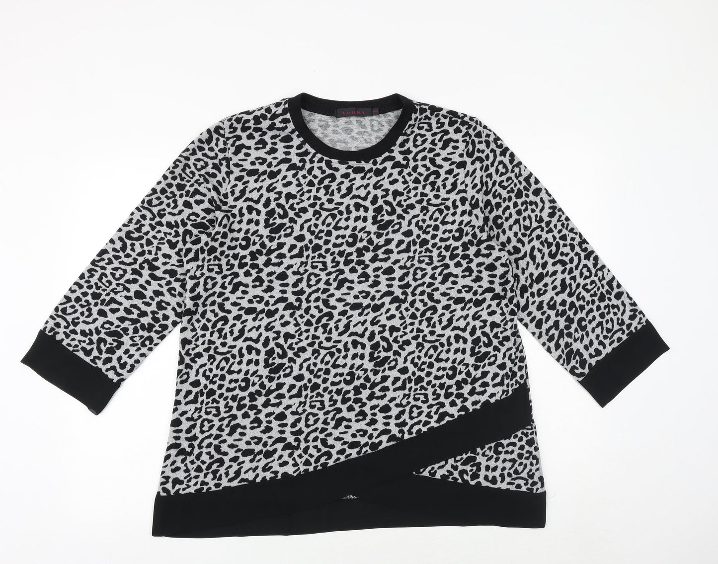 Womens UK Size M Tenki Grey Basic Blouse