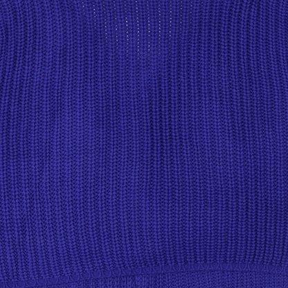 Elk Womens Blue V-Neck Acrylic Cardigan Jumper Size M