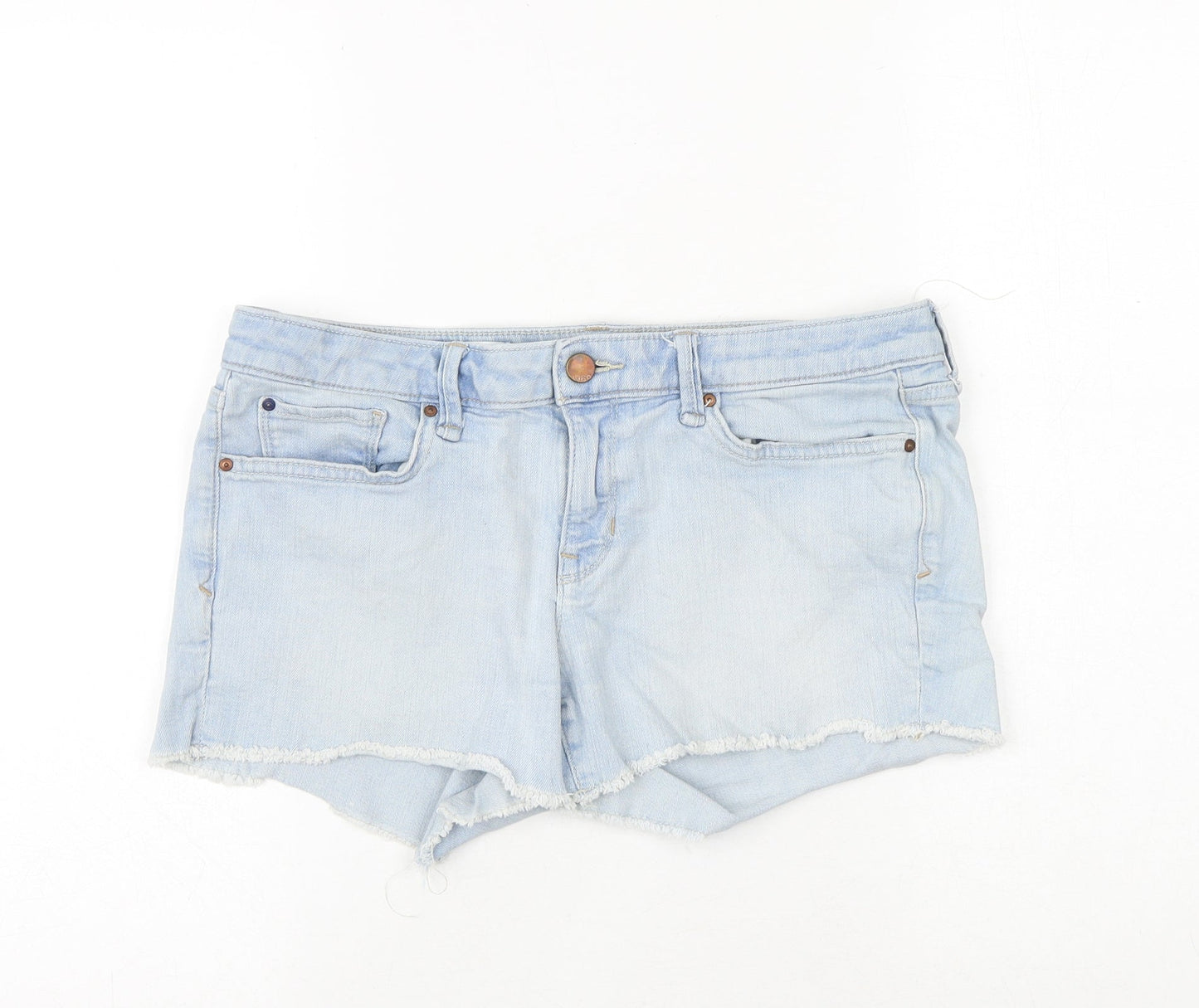 Gap Womens Blue 100% Cotton Cut-Off Shorts Size 32 in Regular Zip
