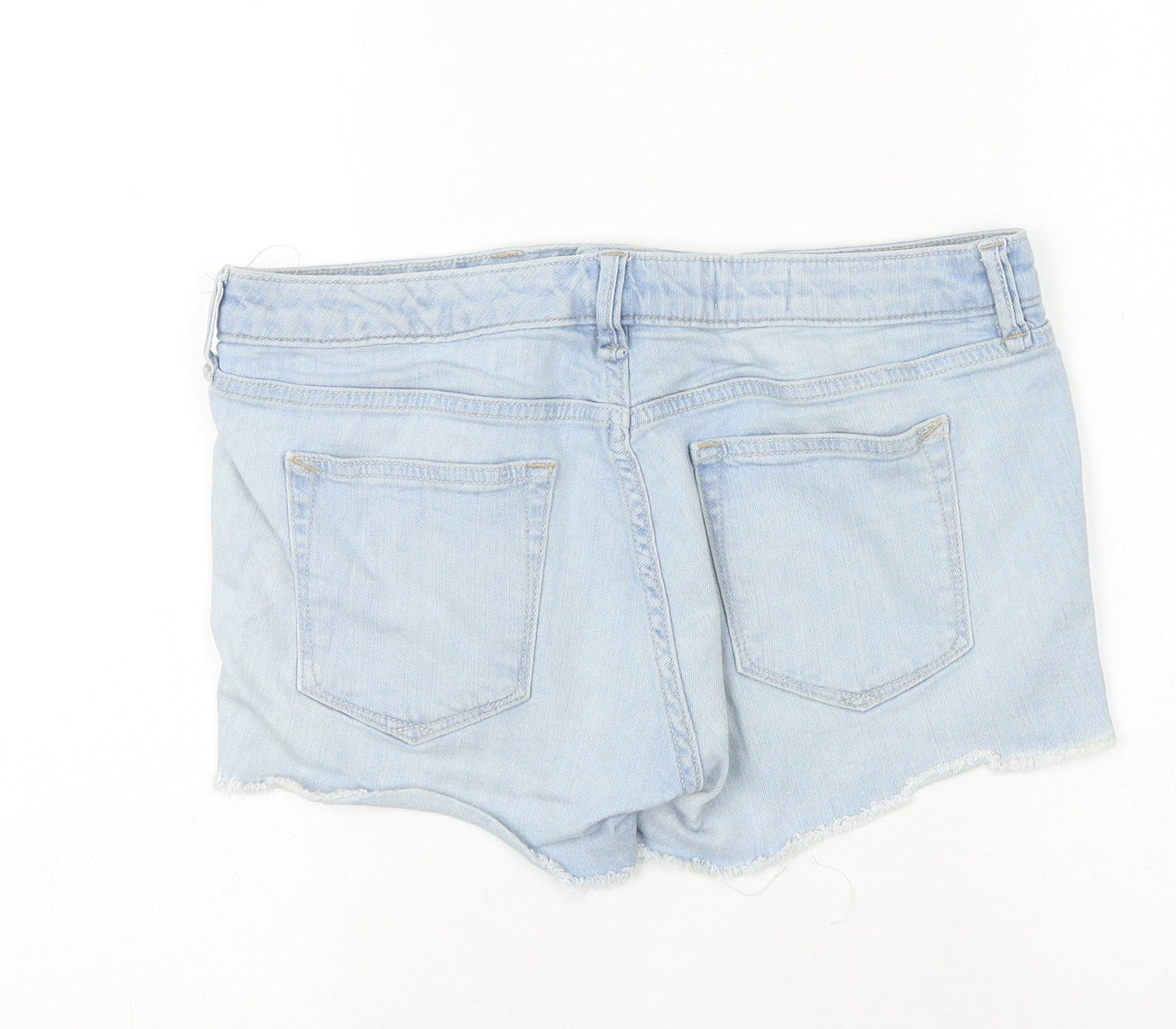 Gap Womens Blue 100% Cotton Cut-Off Shorts Size 32 in Regular Zip