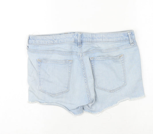 Gap Womens Blue 100% Cotton Cut-Off Shorts Size 32 in Regular Zip