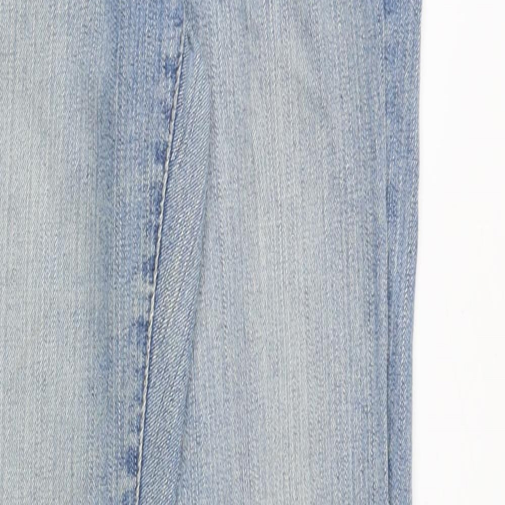 Redoute Womens Blue Cotton Skinny Jeans Size 4 Regular Zip
