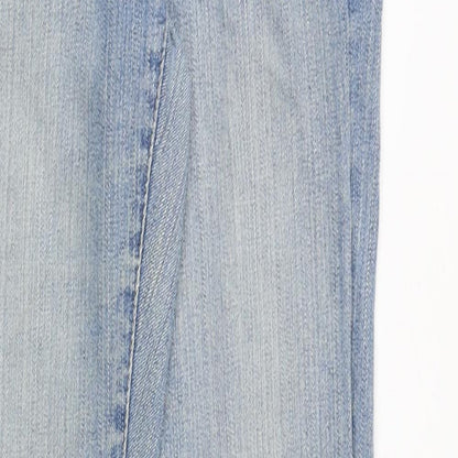 Redoute Womens Blue Cotton Skinny Jeans Size 4 Regular Zip