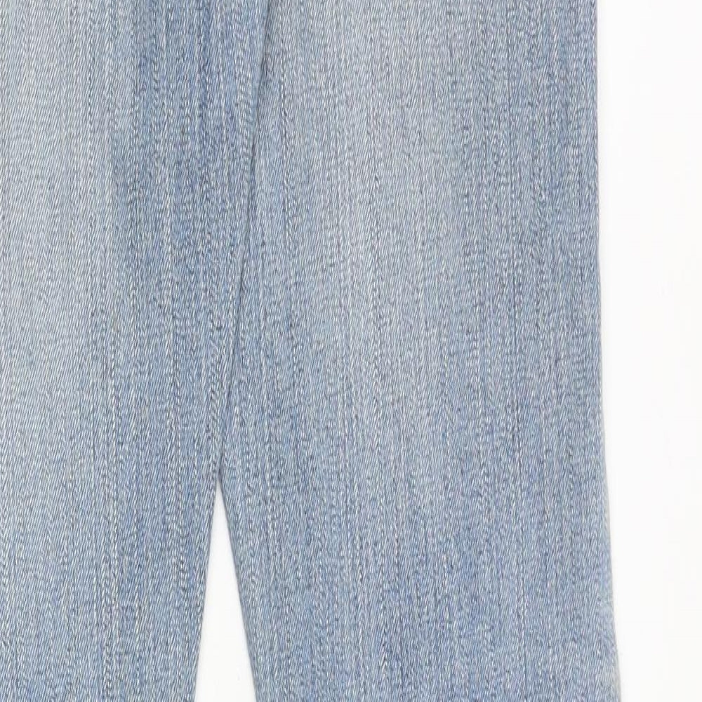 Redoute Womens Blue Cotton Skinny Jeans Size 4 Regular Zip