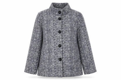 Womens UK Size S Anna De Lancay Grey Pea Coat