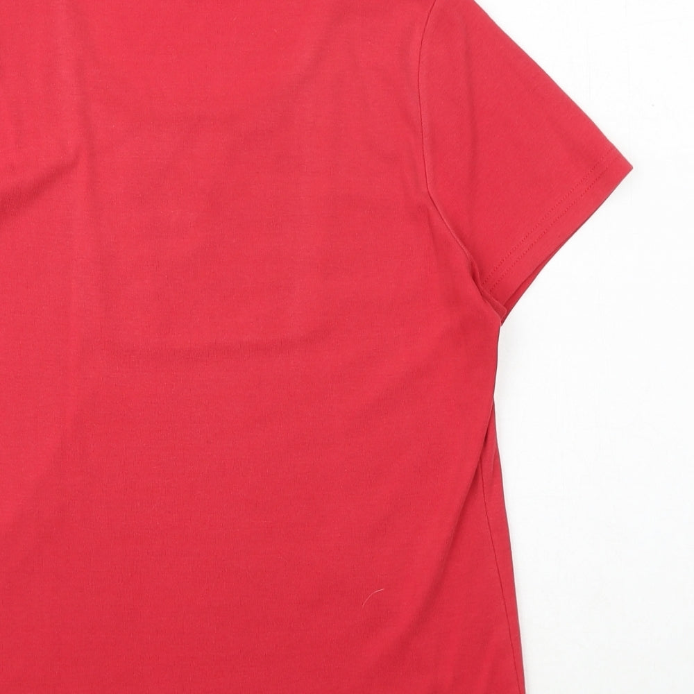Womens UK Size S Bonmarché Red Basic T-Shirt