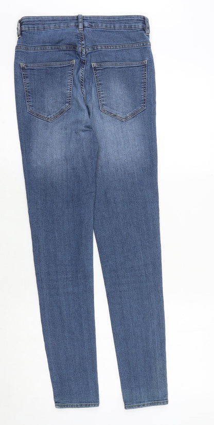 Womens UK Size 8 H&M Regular Fit Skinny Blue Jeans