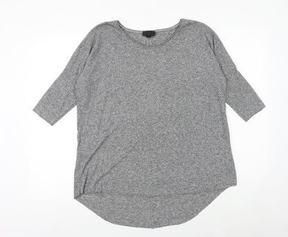 Womens UK Size 8 Topshop Grey Basic T-Shirt