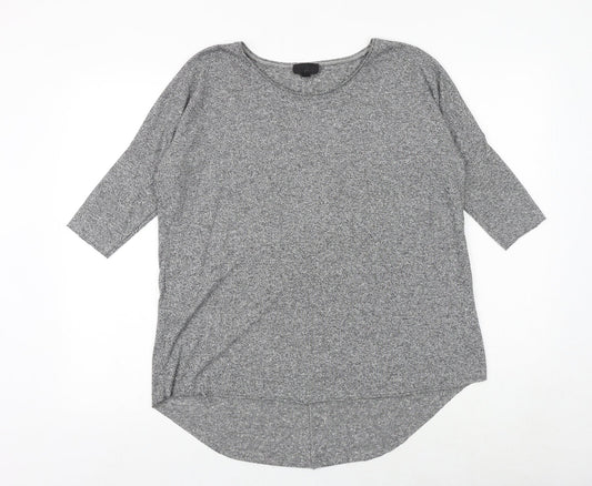 Womens UK Size 8 Topshop Grey Basic T-Shirt