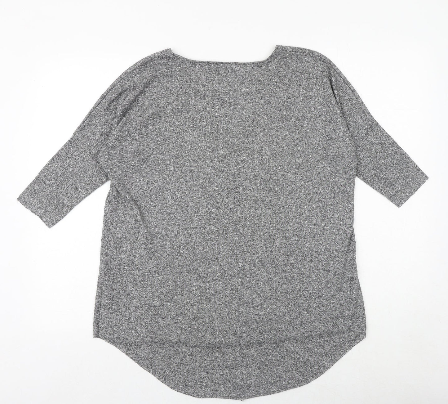 Womens UK Size 8 Topshop Grey Basic T-Shirt