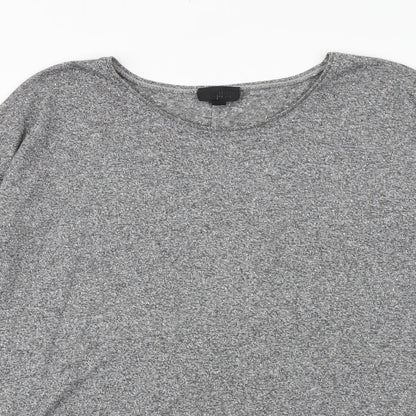Womens UK Size 8 Topshop Grey Basic T-Shirt