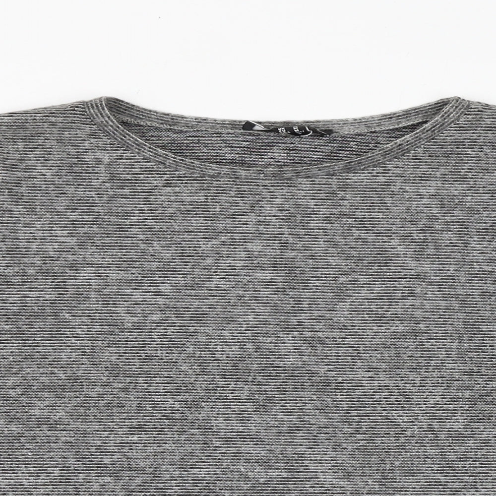 Womens UK Size M New Look Grey Basic Blouse