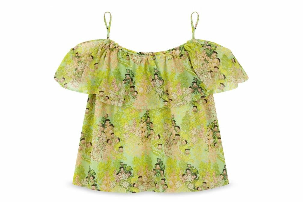 Womens UK Size 8 Topshop Green Basic Blouse