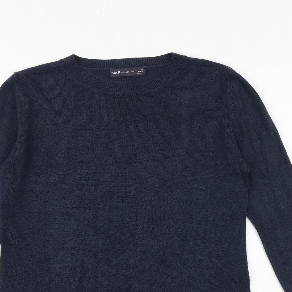 Womens UK Size 10 Marks and Spencer Blue Pullover Jumper