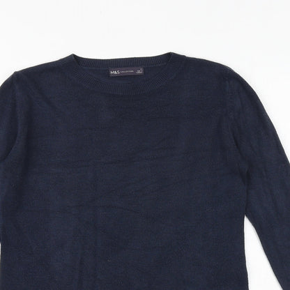 Womens UK Size 10 Marks and Spencer Blue Pullover Jumper