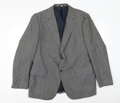 Styleda Mens Grey Striped Wool Jacket Suit Jacket Size 44 Regular