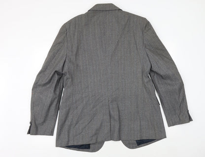 Styleda Mens Grey Striped Wool Jacket Suit Jacket Size 44 Regular