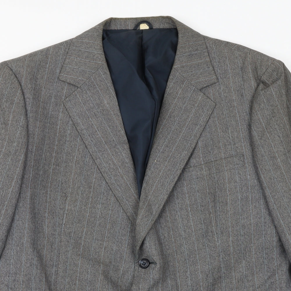Styleda Mens Grey Striped Wool Jacket Suit Jacket Size 44 Regular
