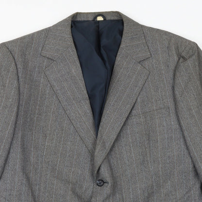 Styleda Mens Grey Striped Wool Jacket Suit Jacket Size 44 Regular