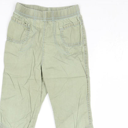 Sanetta Boys Green Cotton Chino Trousers Size 2 Years Regular Pullover