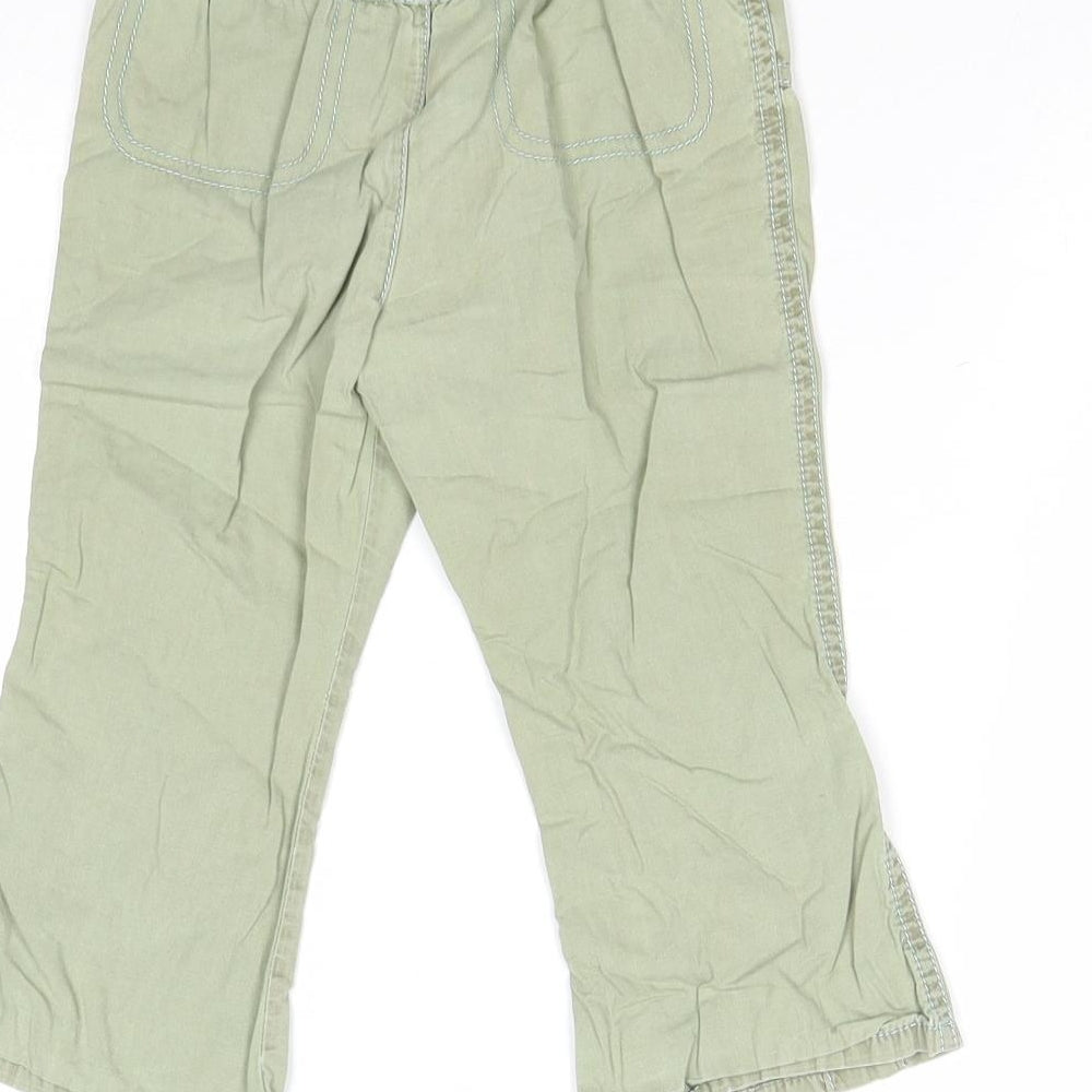 Sanetta Boys Green Cotton Chino Trousers Size 2 Years Regular Pullover