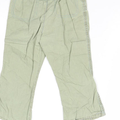 Sanetta Boys Green Cotton Chino Trousers Size 2 Years Regular Pullover