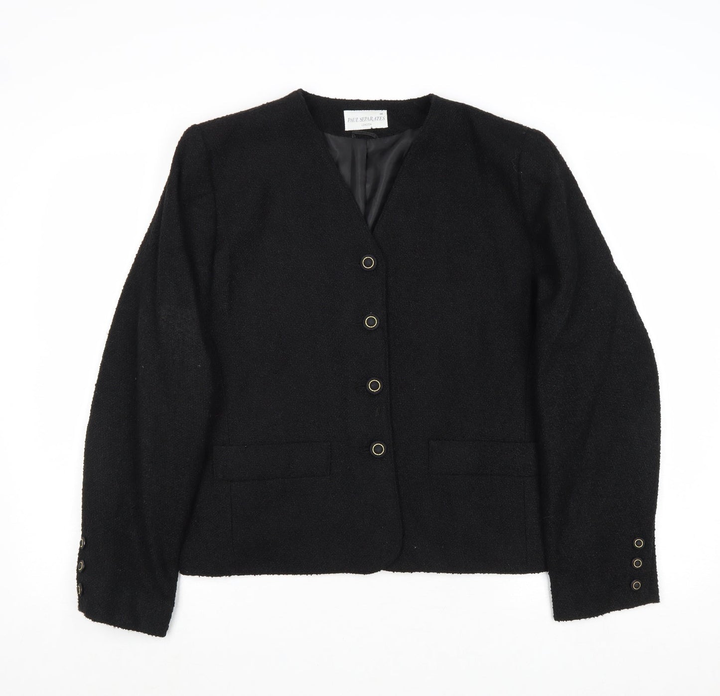 Womens UK Size 14 Paul Seperates Black Jacket