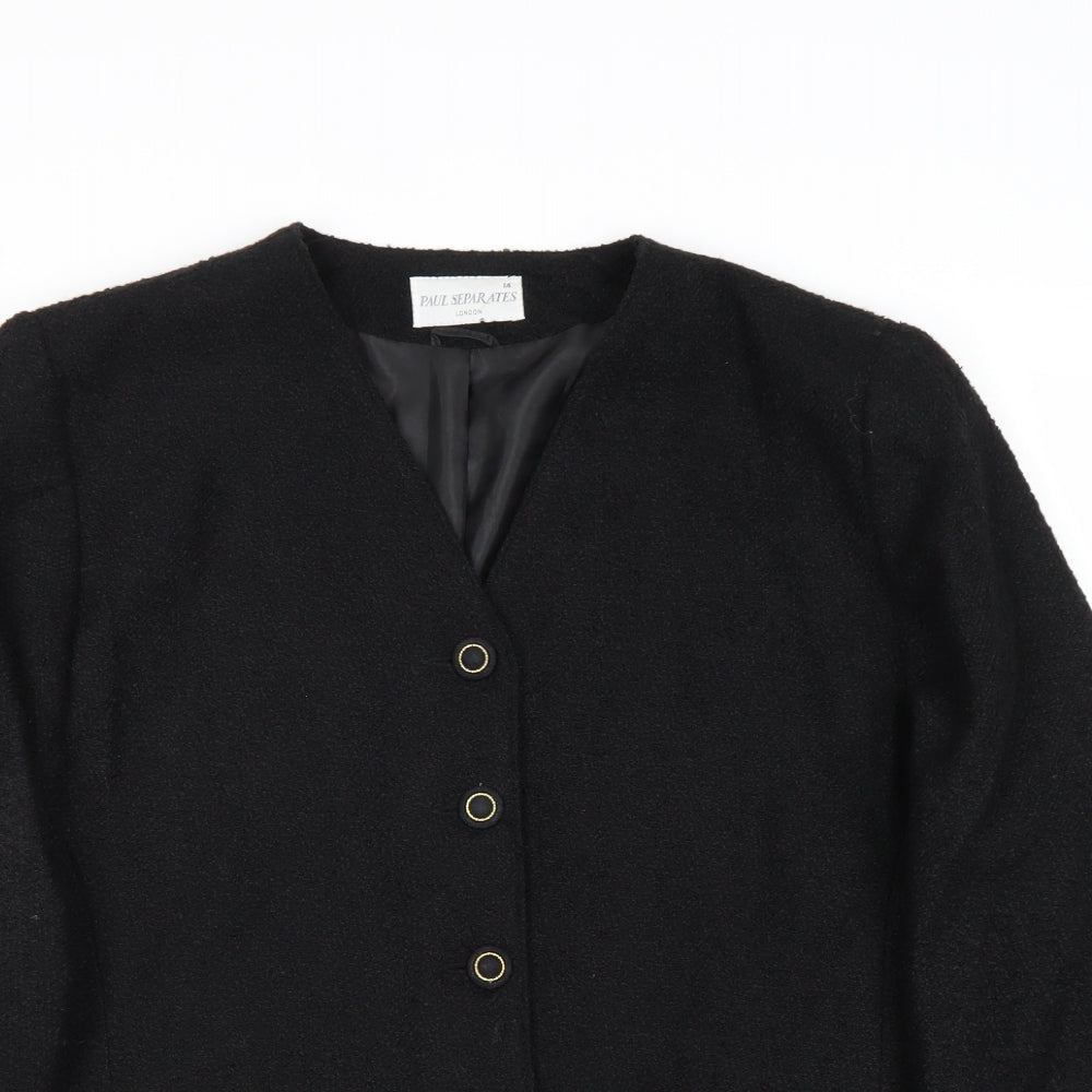 Womens UK Size 14 Paul Seperates Black Jacket