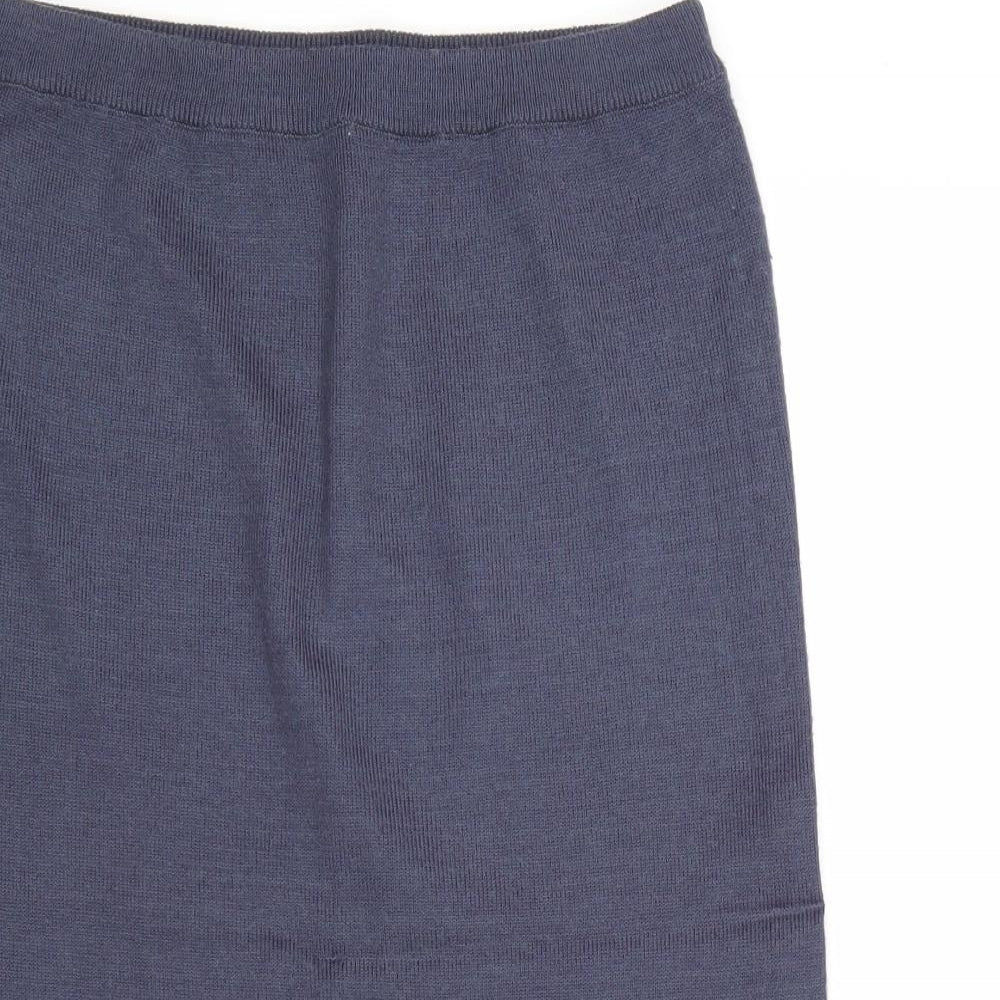 Dimension Womens Blue Acrylic A-Line Skirt Size 30 in
