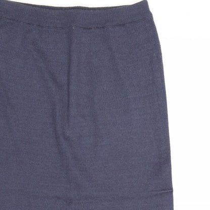 Dimension Womens Blue Acrylic A-Line Skirt Size 30 in