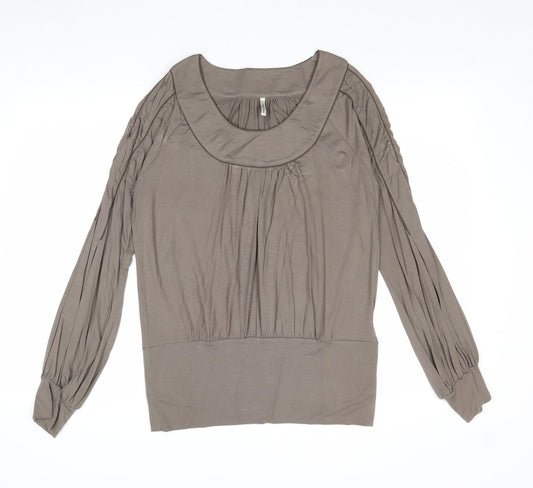 Womens UK Size L Part Two Grey Basic Blouse