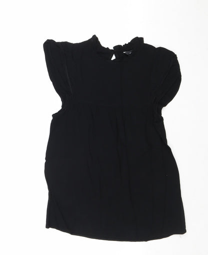 Womens UK Size 6 New Look Black Basic Blouse