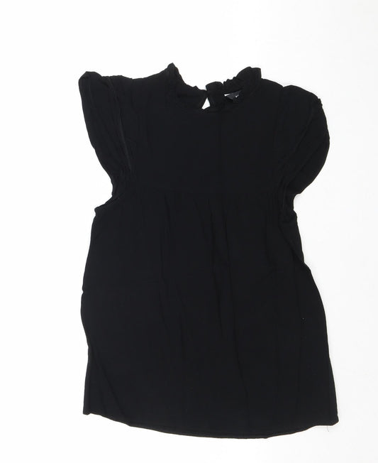 Womens UK Size 6 New Look Black Basic Blouse